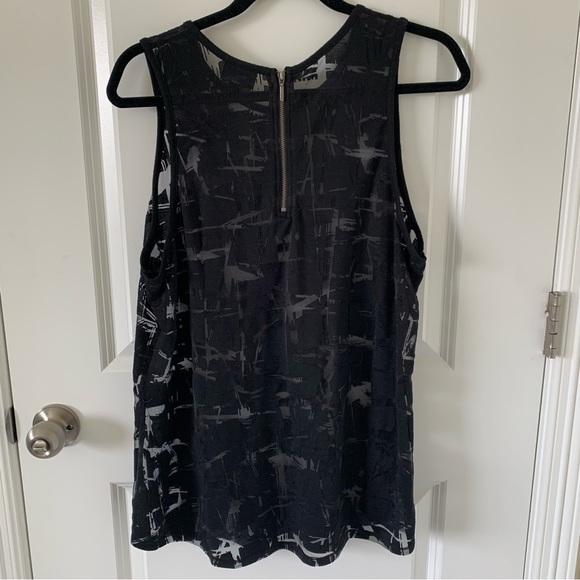 5 for $10 - Nicole by Nicole Miller Black Mesh Top - Picture 2 of 6